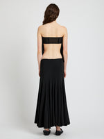 Proenza Schouler Back full length image of model wearing the Yael Dress in Matte Jersey in Black 