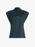 Proenza Schouler Still Life Image of ZETA TOP IN CLASSIC COTTON POPLIN in Petrol