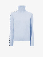 Flat image of Camilla Sweater In Lofty Eco Cashmere in pale blue
