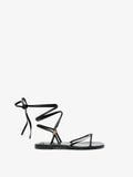 Proenza Schouler Front image of Coil Flat Sandals in Black