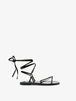 Proenza Schouler Front image of Coil Flat Sandals in Black