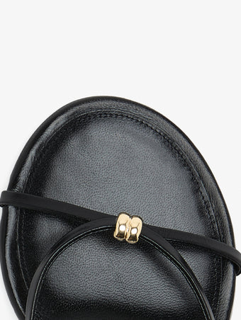Proenza Schouler Detail image of Coil Flat Sandals in Black