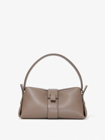 Front image of Park Shoulder Bag in dark taupe
