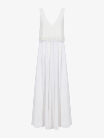 Lynda Dress in Textured Marocaine With Boucle