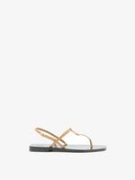 Proenza Schouler Front image of Monogram T Strap Sandals in Khaki