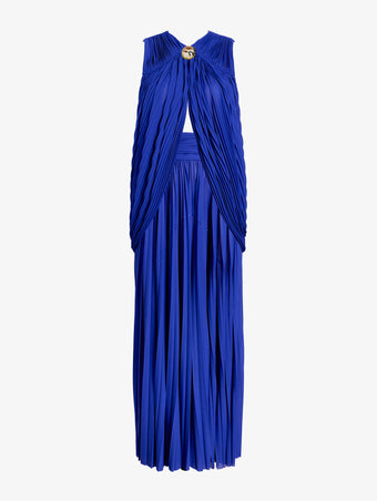 Proenza Schouler Still Life image of Bari Dress In Gauzy Jersey in Cobalt
