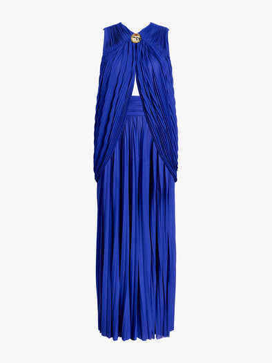 Proenza Schouler Still Life image of Bari Dress In Gauzy Jersey in Cobalt