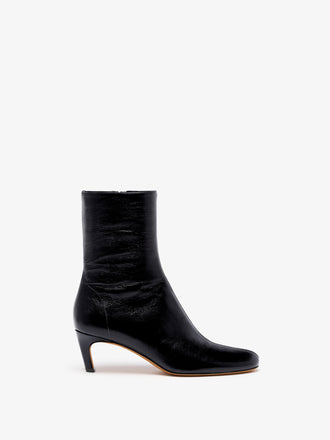 Proenza Schouler Front image of Uma Ankle Boots in Slick Calf in Black