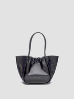 Video of the Large Ruched Tote in BLACK