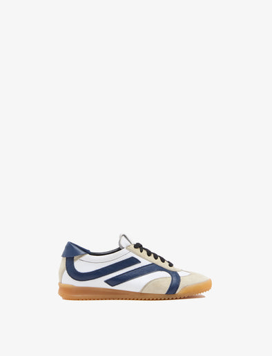 Proenza Schouler side image of Track Sneakers in navy,biege,white