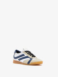 Proenza Schouler 3/4 side image of Track Sneakers in navy,biege,white