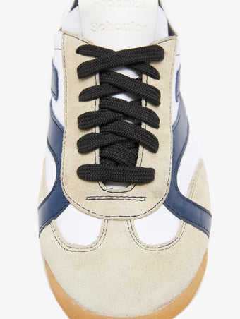 Proenza Schouler aerial image of Track Sneakers in navy,biege,white