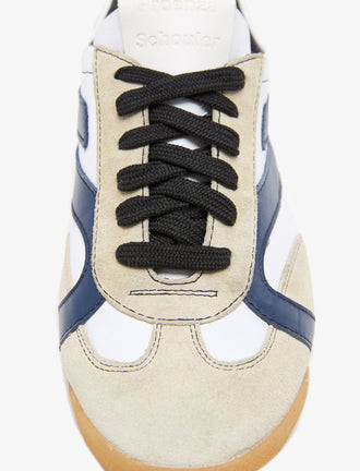 Proenza Schouler aerial image of Track Sneakers in navy,biege,white