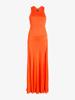 Proenza Schouler Still Life image of Naia Dress in Viscose Satin Jersey in Tangerine