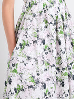 Proenza Schouler detail image of Virella Dress in Printed Cotton in Orchid Multi